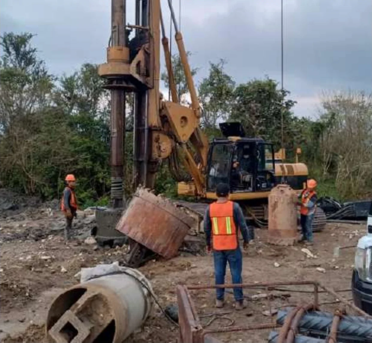 Corredor Interoceánico Línea K · frente de perforación